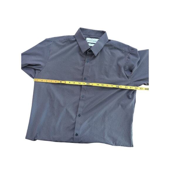 Mizzen+Main Men's Blue Long Sleeves Collared Trim Fit Button Down Shirt Size XL - Picture 3 of 5